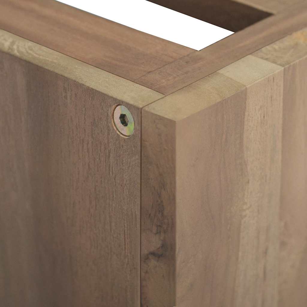 vidaXL Wall-mounted Bathroom Cabinet | Natural Teak | Solid teak wood | 45-59 cm 6