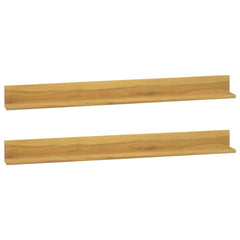 vidaXL Wall Shelf | Natural Teak | Solid teak wood with a natural finish 1
