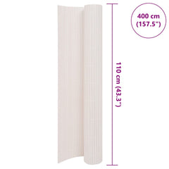 vidaXL Double-Sided Garden Fence 110x400 cm White 6