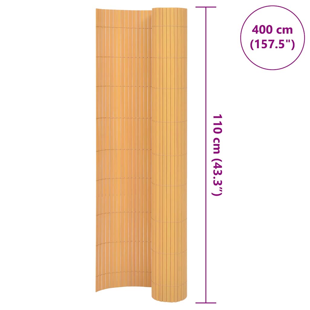 vidaXL Double-Sided Garden Fence 110x400 cm Yellow 6