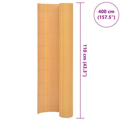 vidaXL Double-Sided Garden Fence 110x400 cm Yellow 6