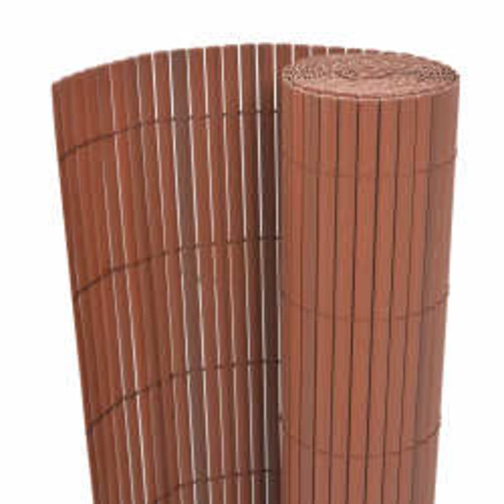 vidaXL Double-Sided Garden Fence 110x400 cm Brown 2