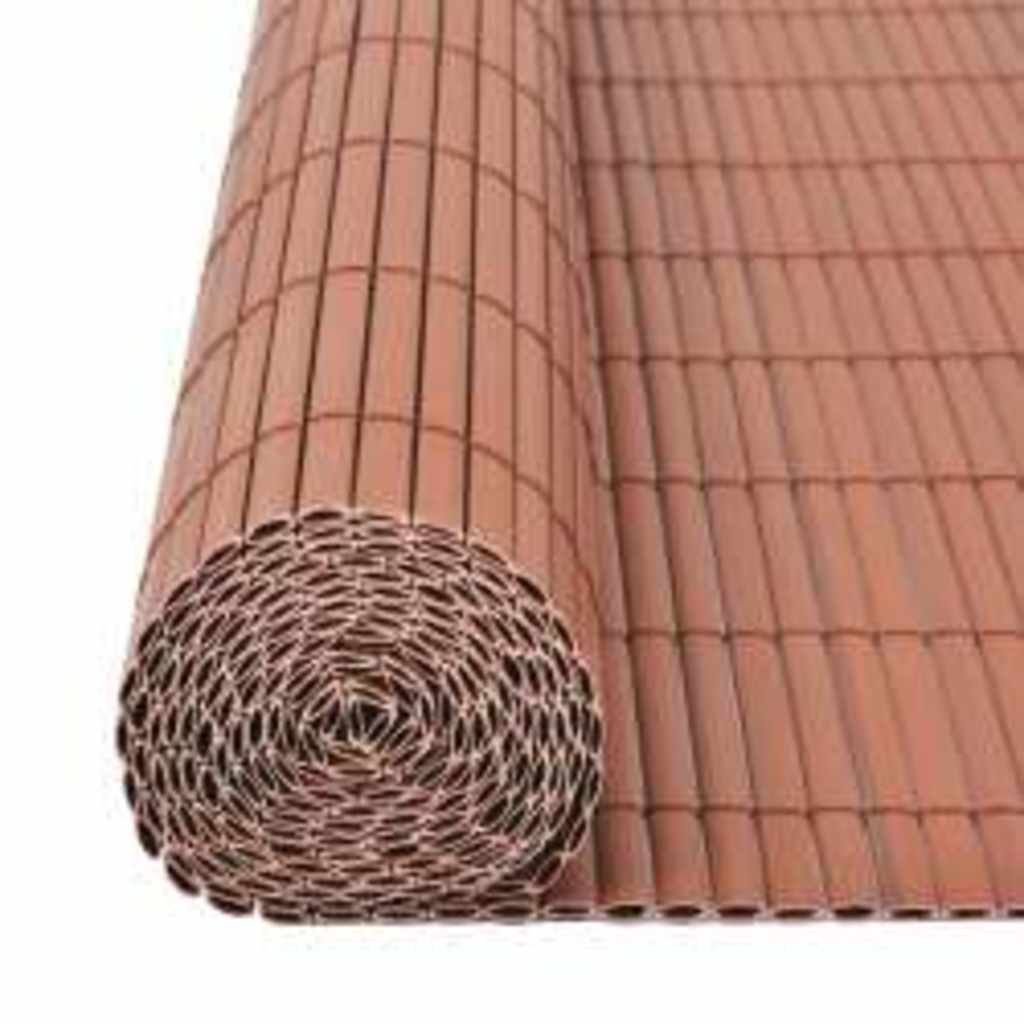 vidaXL Double-Sided Garden Fence 110x400 cm Brown 4