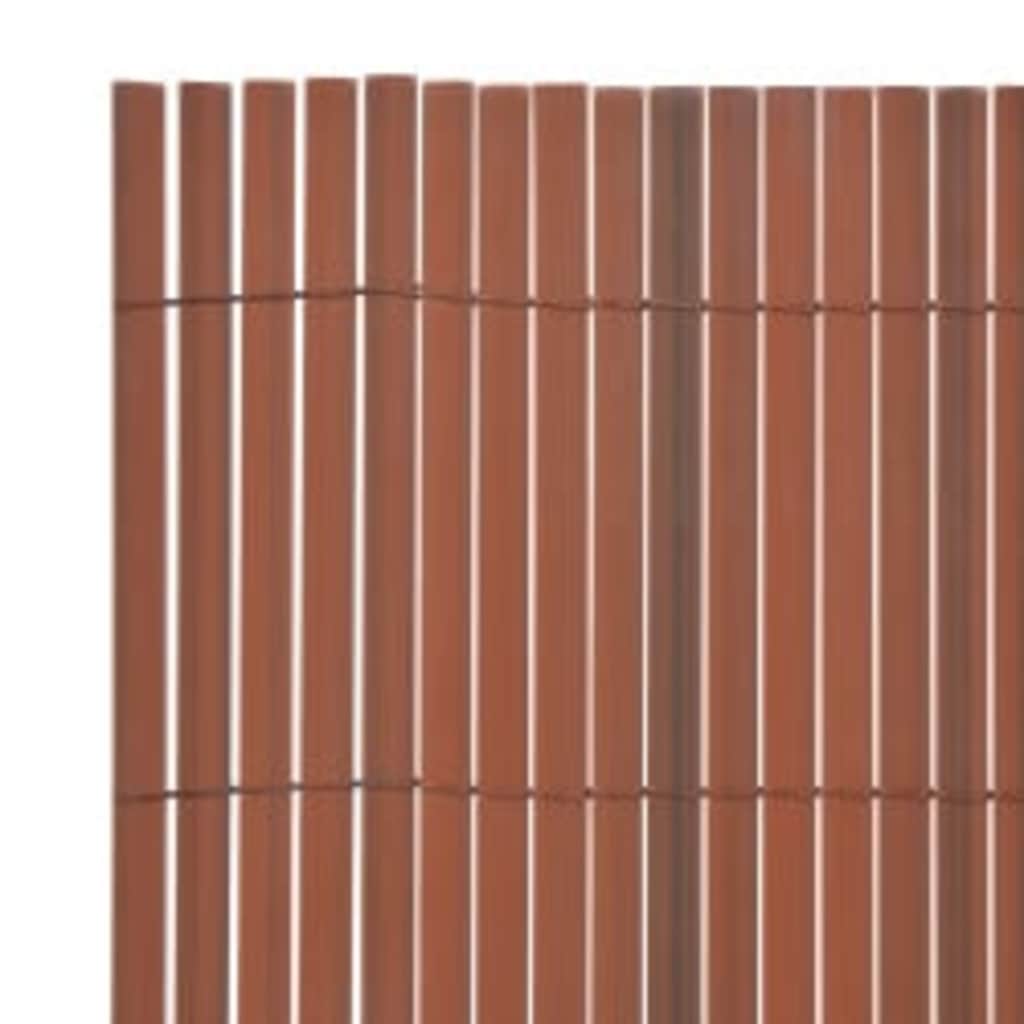 vidaXL Double-Sided Garden Fence 110x400 cm Brown 5