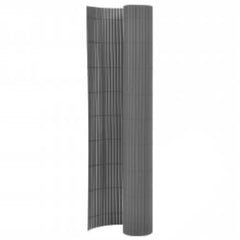 vidaXL Double-Sided Garden Fence 110x400 cm Grey 1