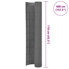 vidaXL Double-Sided Garden Fence 110x400 cm Grey 6