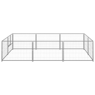 Dog Kennel Silver 6 m² Steel