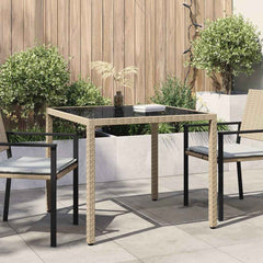 vidaXL Garden Table | Beige and Black 1