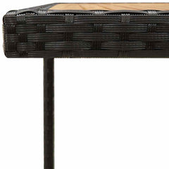 vidaXL Garden Table | Black and Natural Wood 5