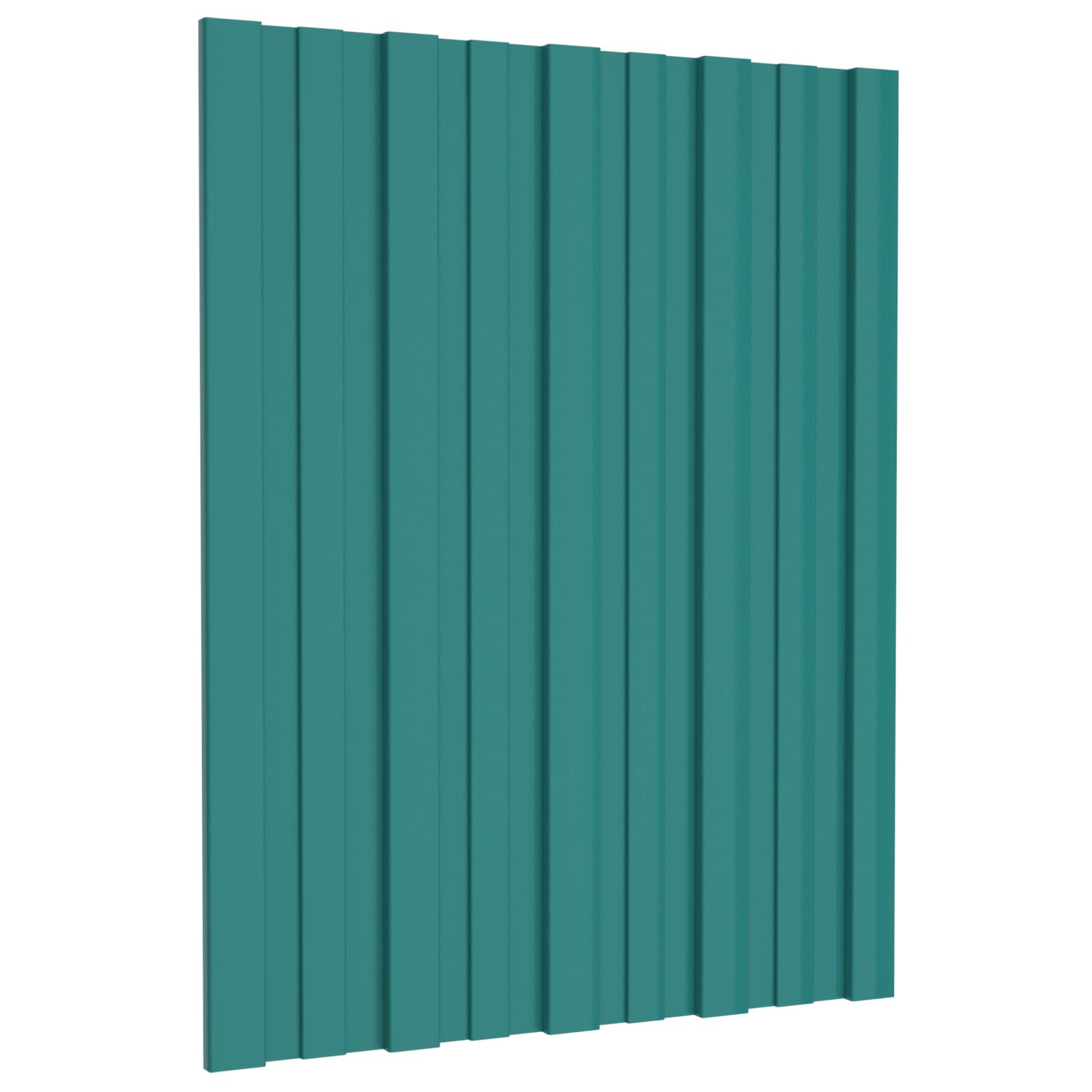 vidaXL Roof Panel 12 pcs Green 60 x 45 cm Galvanised steel 1