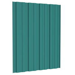 vidaXL Roof Panel 12 pcs Green 60 x 45 cm Galvanised steel 5