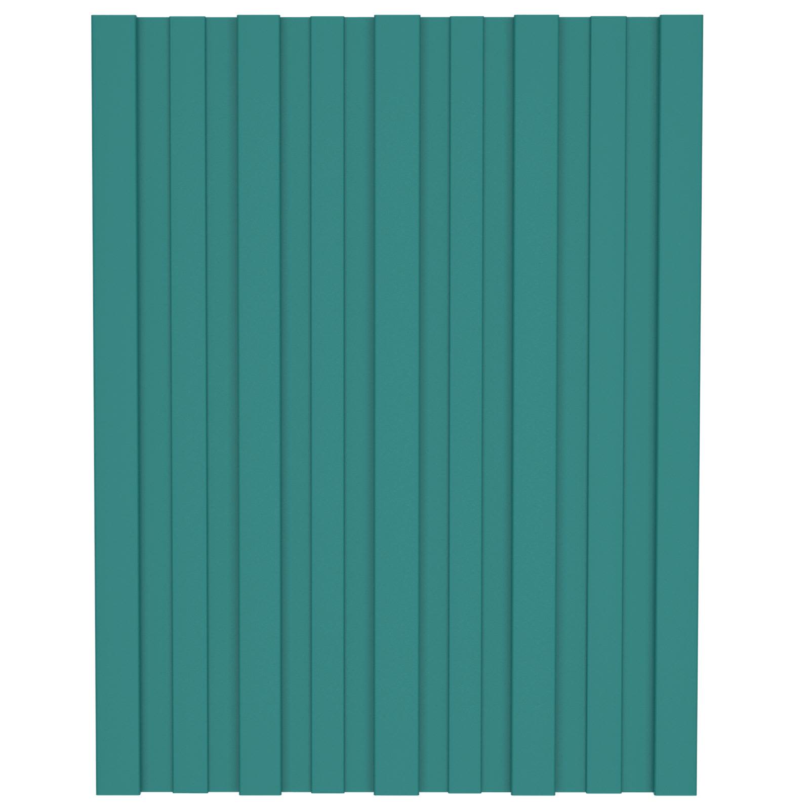vidaXL Roof Panel 12 pcs Green 60 x 45 cm Galvanised steel 3