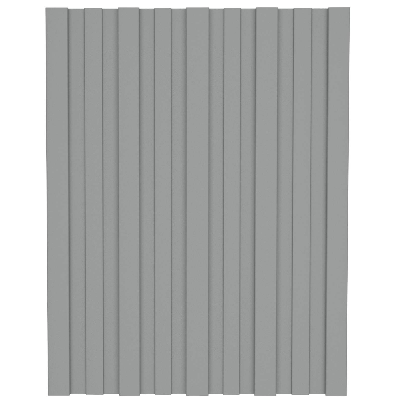 vidaXL Roof Panel 12 pcs Grey 60 x 45 cm Galvanised steel 3