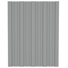 vidaXL Roof Panel 12 pcs Grey 60 x 45 cm Galvanised steel 3