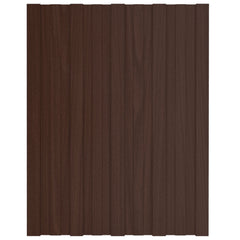 vidaXL Roof Panel 12 pcs Brown 60 x 45 cm Galvanised steel 3