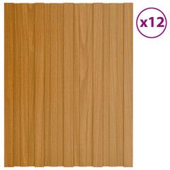 vidaXL Roof Panel 12 pcs Natural 60 x 45 cm Galvanised steel 2