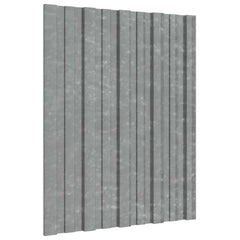 vidaXL Roof Panel 36 pcs Silver 60 x 45 cm Galvanised steel 1