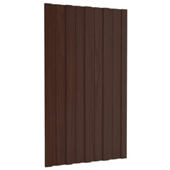 Roof Panel Galvanised steel 36 pcs Brown 80 x 45 cm