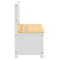 Children Storage Bench 60x30x55 cm MDF White and beige
