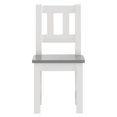 vidaXL Children Table And Chair Set | White and grey | MDF | Small | Ergonomic 5