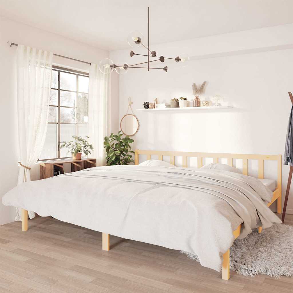 vidaXL Extra Long Bed Frame without Mattress Solid Wood Pine Natural