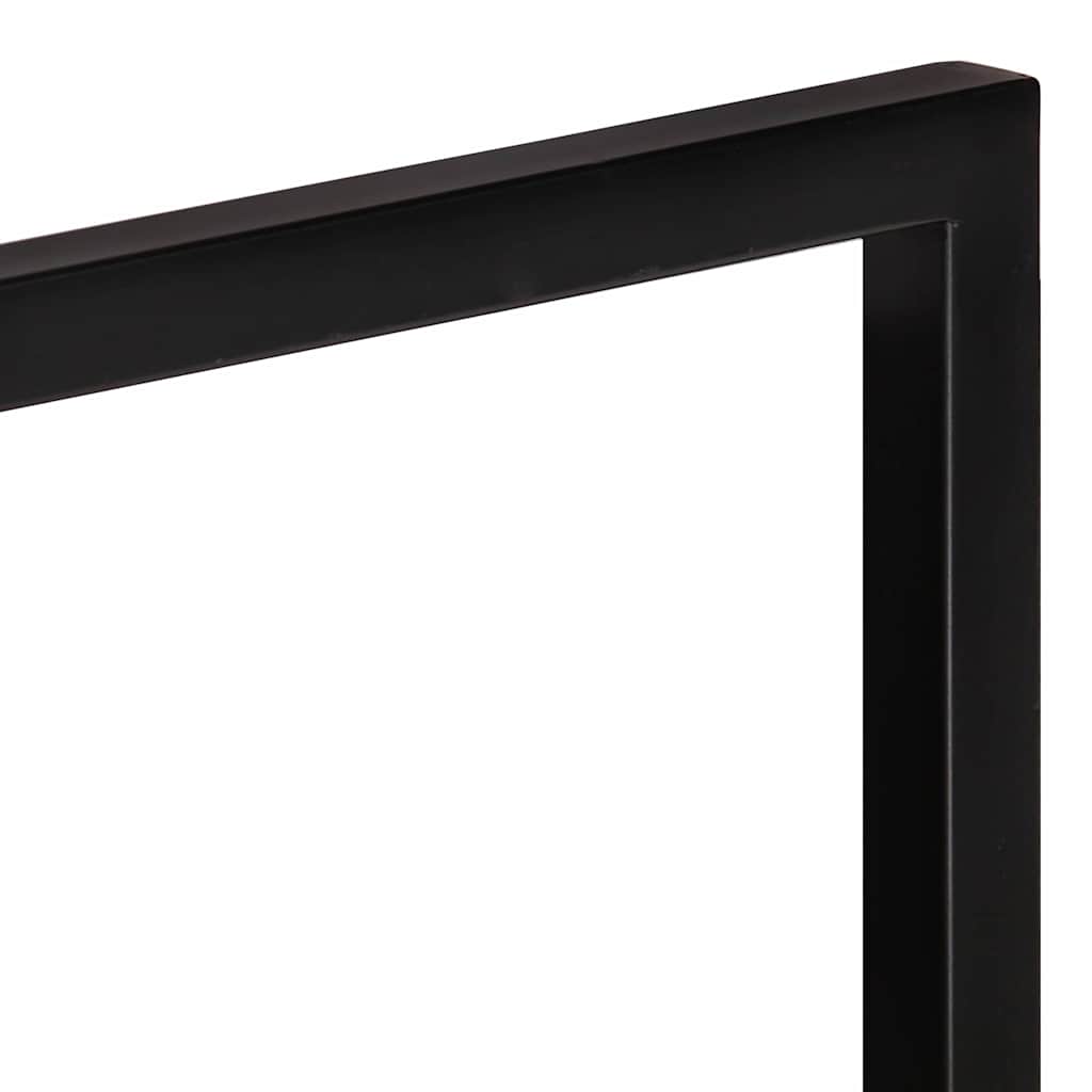 vidaXL Wall Shelf | Set of 2 | Natural Wood with Black Frame 6