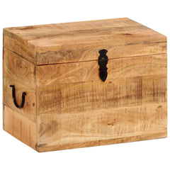 vidaXL Storage Box | Natural Wood | Solid Mango Wood | 39 x 28 x 31 cm 1
