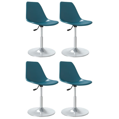 Swivel Dining Chairs 4 pcs Turquoise PP