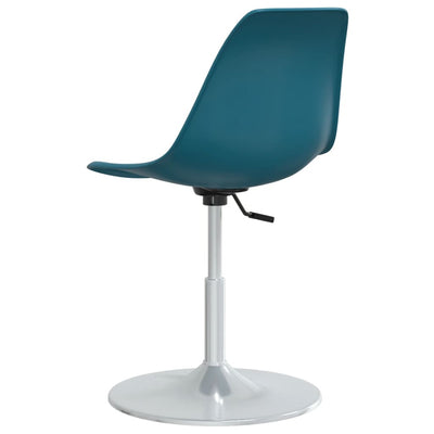 Swivel Dining Chairs 4 pcs Turquoise PP