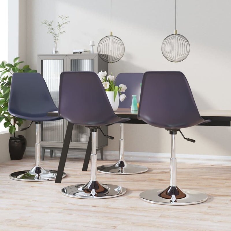 Swivel Dining Chairs 4 pcs Lila PP