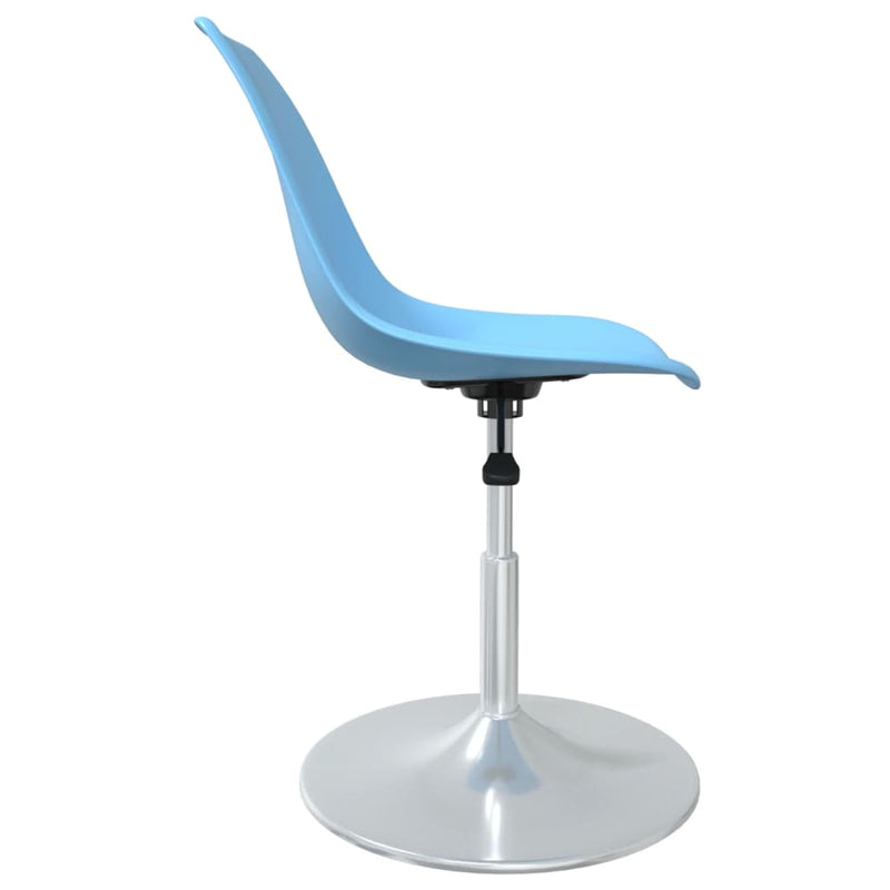 Swivel Dining Chairs 2 pcs Blue PP