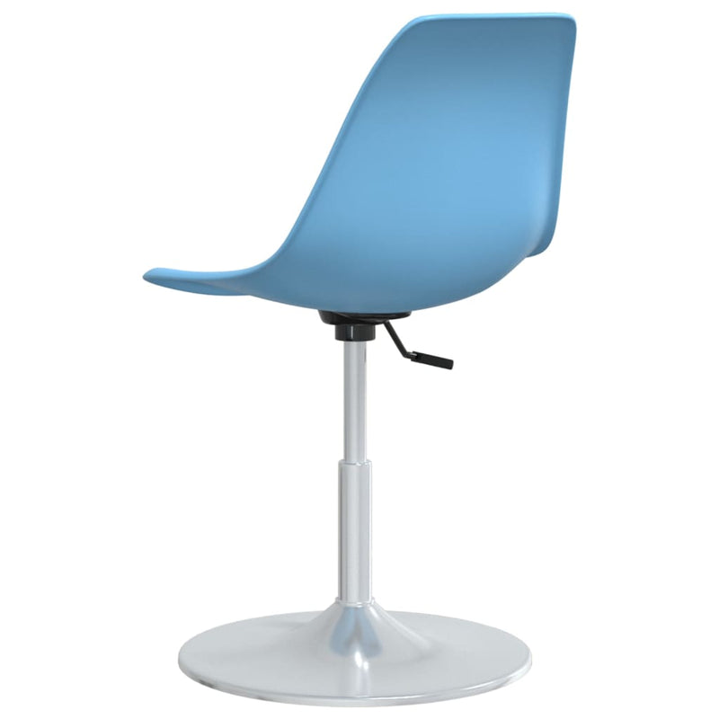 Swivel Dining Chairs 2 pcs Blue PP