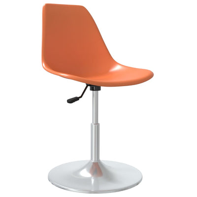 Swivel Dining Chairs 2 pcs Orange PP