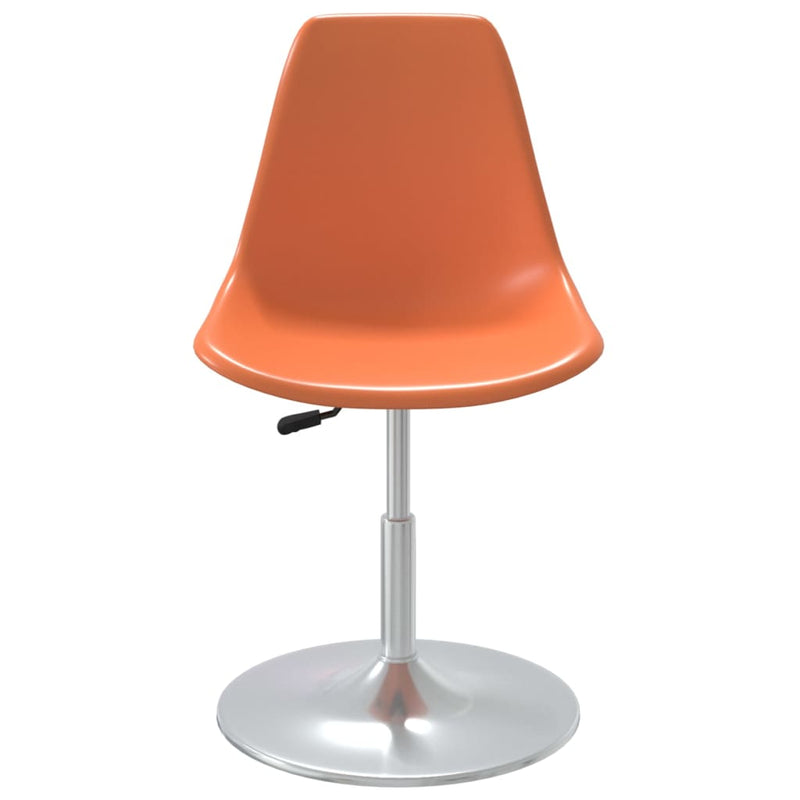 Swivel Dining Chairs 2 pcs Orange PP