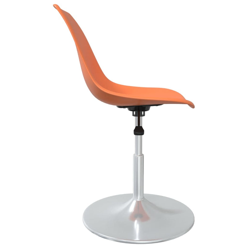 Swivel Dining Chairs 2 pcs Orange PP