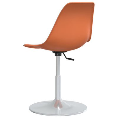 Swivel Dining Chairs 2 pcs Orange PP