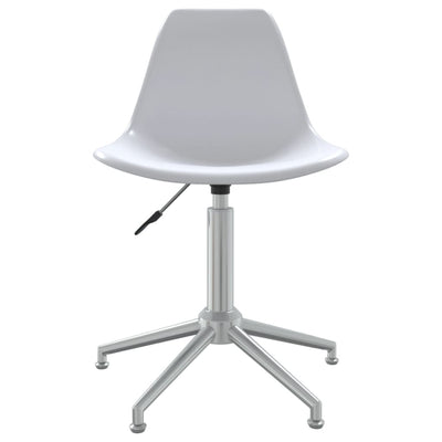 Swivel Dining Chairs 2 pcs White PP