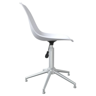 Swivel Dining Chairs 2 pcs White PP