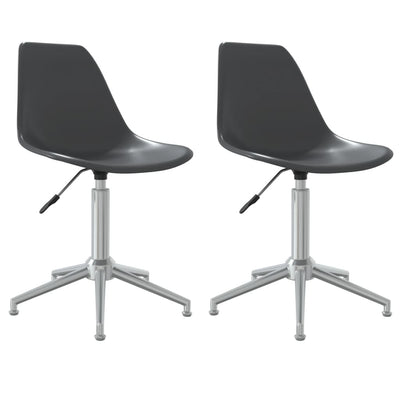 Swivel Dining Chairs 2 pcs Light Grey PP