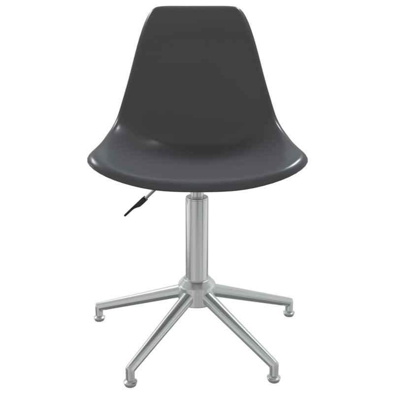 Swivel Dining Chairs 2 pcs Light Grey PP