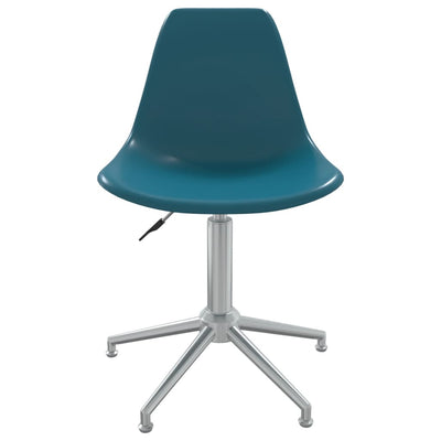 Swivel Dining Chairs 2 pcs Turquoise PP