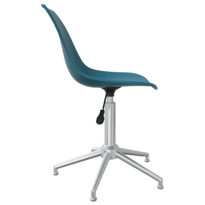 Swivel Dining Chairs 2 pcs Turquoise PP