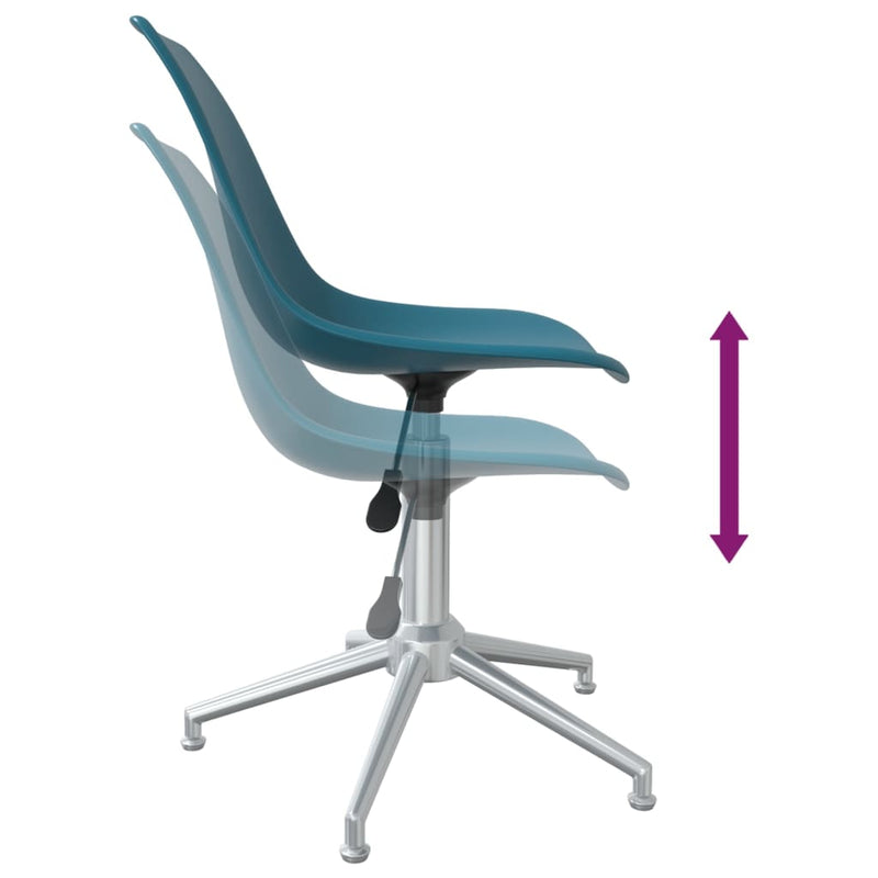 Swivel Dining Chairs 2 pcs Turquoise PP