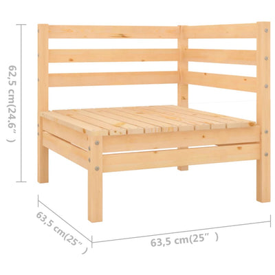 9 Piece Garden Lounge Set Solid Pinewood