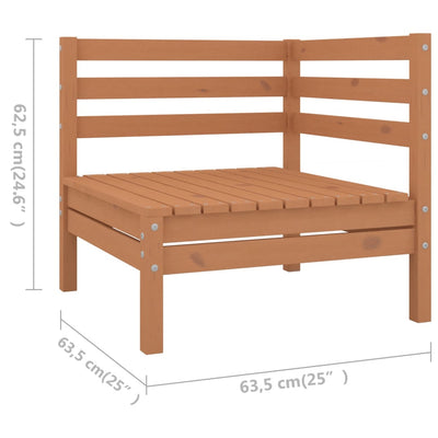 6 Piece Garden Lounge Set Solid Pinewood Honey Brown