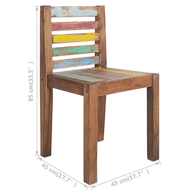 Dining Chairs 6 pcs Solid Reclaimed Wood