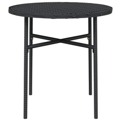 vidaXL Tea Table | Black | PE rattan, powder-coated steel, PP board | Medium 3