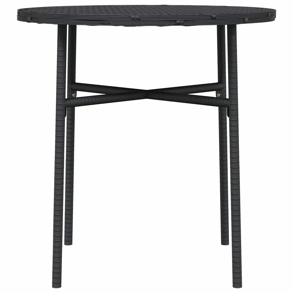 vidaXL Tea Table | Black | PE rattan, powder-coated steel, PP board | Medium 4