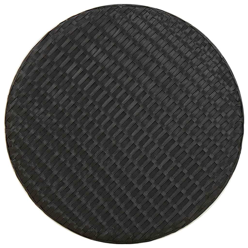 vidaXL Tea Table | Black | PE rattan, powder-coated steel, PP board | Medium 5