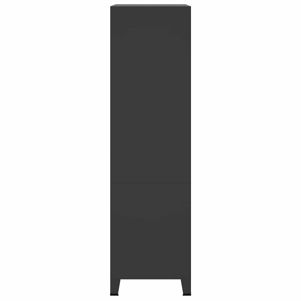 Industrial Wardrobe 90x50x180 cm Metal Black